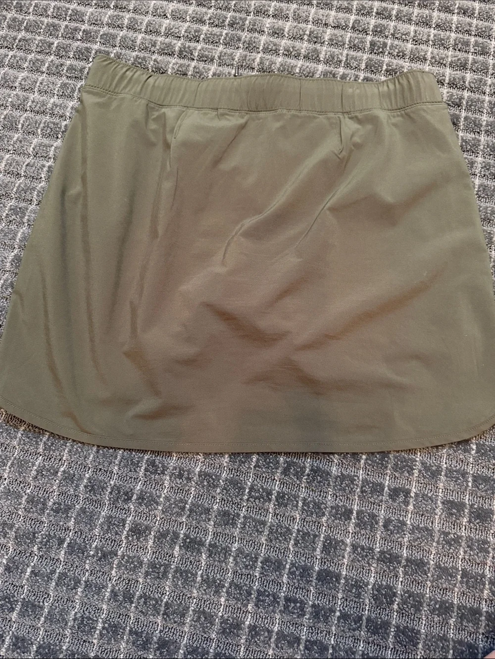 Athleta Olive Green Drawstring Skort with Elastic Waist